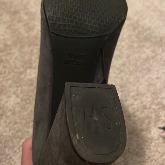 Stuart Weitzman Grey Suede Ankle Boots Size 10 - Picture 12 of 13